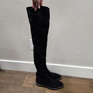 Le Silla Leather Black Over The Knee Suede Boots Size 40